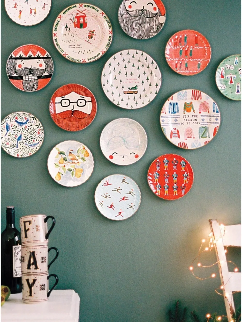 MINT New Anthropologie 12 Days of Christmas Canape Plate Set of 12 In Box 2018